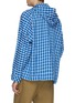 Back View - Click To Enlarge - MARTINE ROSE - Patch pocket check plaid hoodie