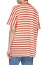 Back View - Click To Enlarge - MARTINE ROSE - Logo slogan print stripe T-shirt