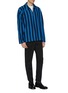 Figure View - Click To Enlarge - MARTINE ROSE - Stripe half-zip long sleeve polo shirt