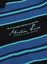  - MARTINE ROSE - Logo embroidered stripe long sleeve polo shirt