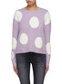Main View - Click To Enlarge - ALICE & OLIVIA - 'Gleeson' polka dot intarsia sweater