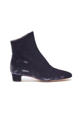 Main View - Click To Enlarge - EMMA HOPE - 'Zippo' velvet ankle boots