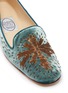Detail View - Click To Enlarge - EMMA HOPE - Star embroidered velvet loafers