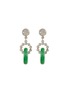 Main View - Click To Enlarge - SAMUEL KUNG - Diamond jadeite hoop drop earrings