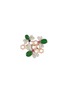 Main View - Click To Enlarge - SAMUEL KUNG - Jadeite Diamond Ruby Sapphire 18K White And Yellow Gold Brooch