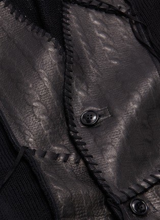  - YOHJI YAMAMOTO - Leather placket long cardigan