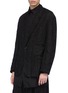 Front View - Click To Enlarge - YOHJI YAMAMOTO - Crinkled twill soft blazer