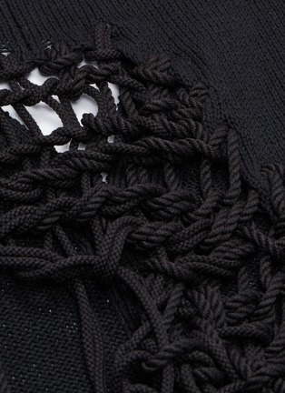  - YOHJI YAMAMOTO - Distressed macramé lace back knit vest
