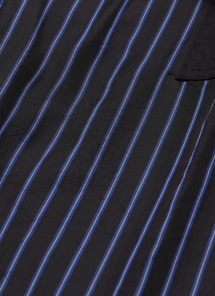  - YOHJI YAMAMOTO - Contrast overlay wrap pinstripe pants
