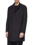 Front View - Click To Enlarge - YOHJI YAMAMOTO - Floral lady print wool coat