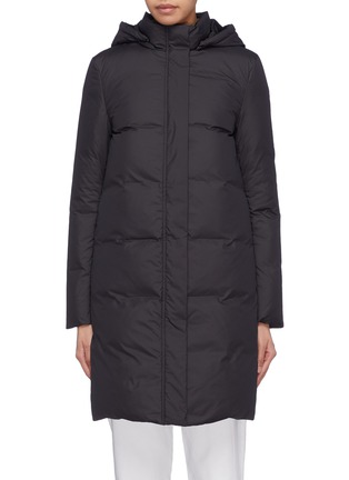 Main View - Click To Enlarge - THEORY - Detachable hood A-line down puffer coat