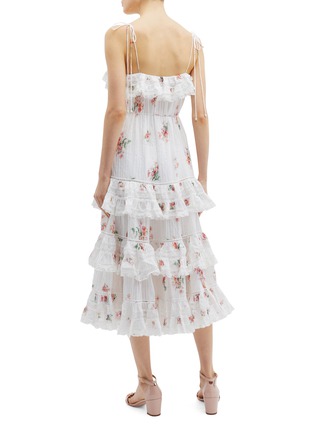 Back View - Click To Enlarge - ZIMMERMANN - 'Heathers' floating bouquet print tiered ruffle camisole dress