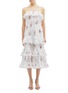 Main View - Click To Enlarge - ZIMMERMANN - 'Heathers' floating bouquet print tiered ruffle camisole dress