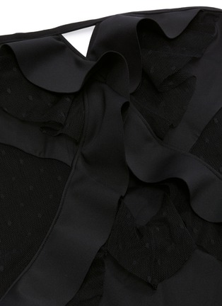  - ZIMMERMANN - 'Juno' mesh panel ruffle cutout one-piece swimsuit