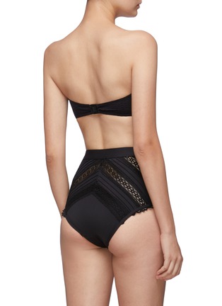 Back View - Click To Enlarge - ZIMMERMANN - 'Heathers' lace stripe high waist bikini bottoms