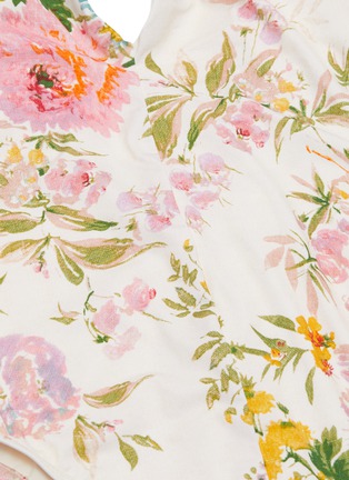  - ZIMMERMANN - 'Heathers' tie shoulder garden floral print one-piece swimsuit