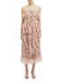 Main View - Click To Enlarge - ZIMMERMANN - 'Bowie Waterfall' ruffle floral print silk strapless dress