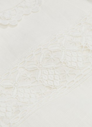 Detail View - Click To Enlarge - ZIMMERMANN - 'Wayfarer' lace trim linen peplum skirt