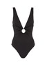 Main View - Click To Enlarge - ZIMMERMANN - 'Wayfarer' ring ruched one-piece swimsuit