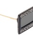 Detail View - Click To Enlarge - GUCCI - Glass crystal logo acetate frame front square sunglasses