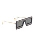 Figure View - Click To Enlarge - GUCCI - Glass crystal logo acetate frame front square sunglasses