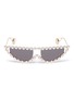 Main View - Click To Enlarge - GUCCI - Glass pearl metal cat eye sunglasses