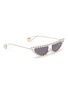 Figure View - Click To Enlarge - GUCCI - Glass pearl metal cat eye sunglasses