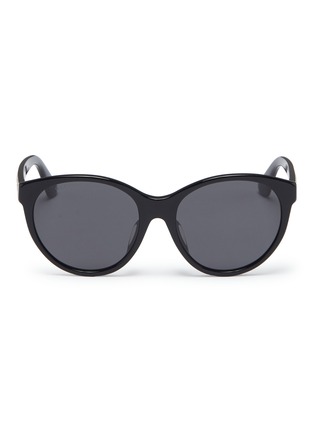 Main View - Click To Enlarge - GUCCI - Glass crystal logo acetate round sunglasses