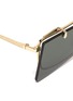 Detail View - Click To Enlarge - GUCCI - Flip lens metal square sunglasses