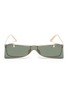 Main View - Click To Enlarge - GUCCI - Flip lens metal square sunglasses