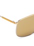 Detail View - Click To Enlarge - GUCCI - Contrast metal square sunglasses