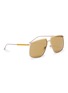 Figure View - Click To Enlarge - GUCCI - Contrast metal square sunglasses