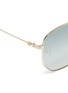 Detail View - Click To Enlarge - GUCCI - Metal oversized angular frame sunglasses