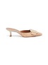 Main View - Click To Enlarge - MANOLO BLAHNIK - 'Maysale 50' square brooch snakeskin leather mules