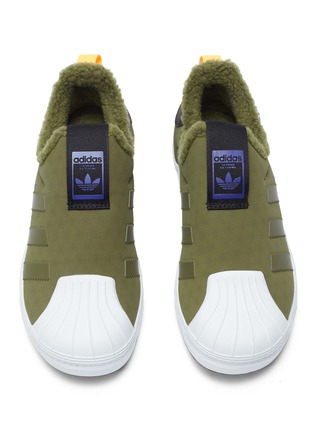Figure View - Click To Enlarge - ADIDAS - 'Superstar Winter 360 I' mesh toddler slip-on sneakers