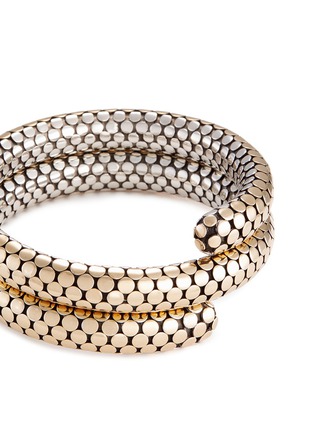  - JOHN HARDY - 18k yellow gold silver dotted coil bracelet