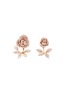 Main View - Click To Enlarge - ANYALLERIE - 'Mini Rose' diamond 18k rose gold jacket earrings