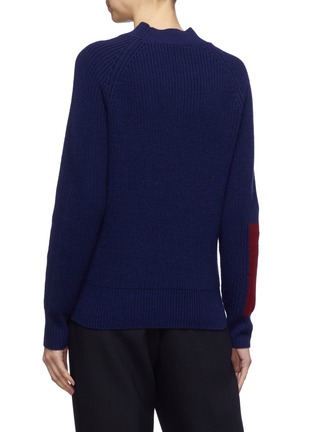 Back View - Click To Enlarge - COMME MOI - Paillette wool-cashmere rib knit sweater