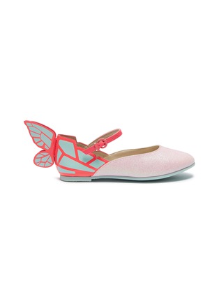 Main View - Click To Enlarge - SOPHIA WEBSTER - 'Chiara Mini' butterfly appliqué toddler Mary Jane flats