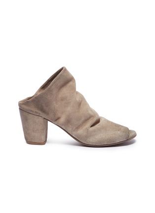 Main View - Click To Enlarge - MARSÈLL - 'Coltello' distressed suede mules