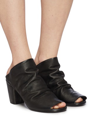 Figure View - Click To Enlarge - MARSÈLL - 'Coltello' creased leather mules