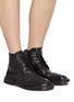 Figure View - Click To Enlarge - MARSÈLL - 'Fungaccio' lace-up creased leather ankle boots