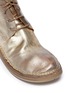 Detail View - Click To Enlarge - MARSÈLL - 'Fungaccio' metallic lace-up creased leather ankle boots