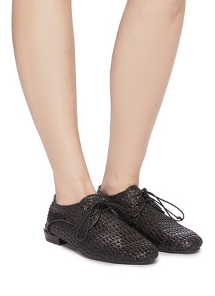 Figure View - Click To Enlarge - MARSÈLL - 'Antatroccolo' woven leather Derbies