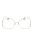 Main View - Click To Enlarge - JINNNN - Sphere tip metal butterfly sunglasses