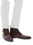 Figure View - Click To Enlarge - MAGNANNI - Suede panel double monk strap leather boots