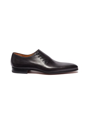 Main View - Click To Enlarge - MAGNANNI - Slant lace-up leather Oxfords