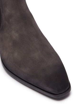 Detail View - Click To Enlarge - MAGNANNI - Zip suede Chelsea boots