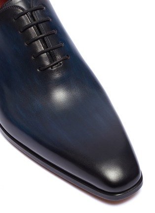 Detail View - Click To Enlarge - MAGNANNI - Stitched detail leather Oxfords