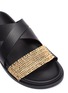 Detail View - Click To Enlarge - CASABLANCA1942 - 'Yako' raffia panel cross band leather sandals
